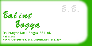 balint bogya business card